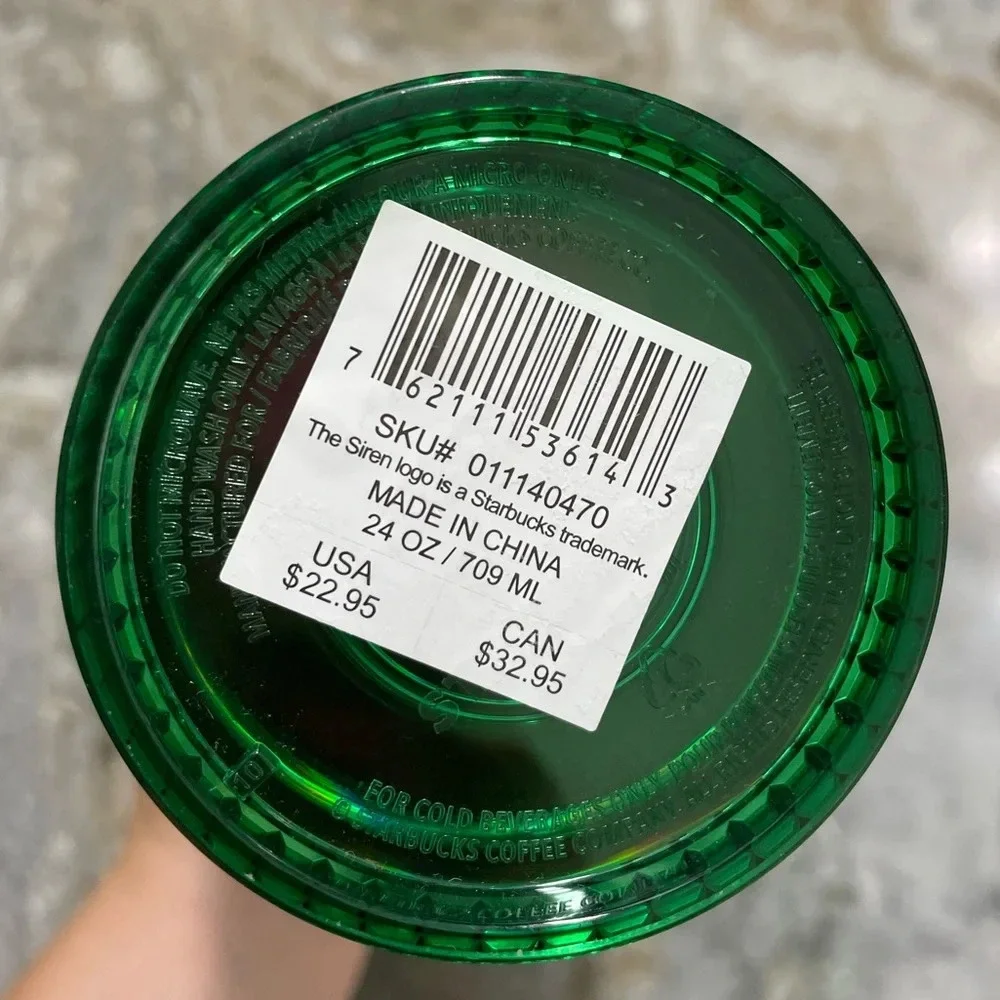 Starbuck 2023 Spring Iridescent Watermelon Grid Venti Tumbler 24oz NWT